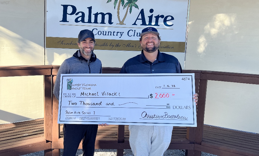 VISACKI Returns to the Winners Circle at Palm Aire... Collects $2K!