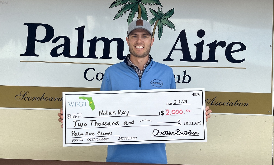 ANOTHER 1ST TIME WINNER AS RAY TAKES PALM AIRE TITLE!