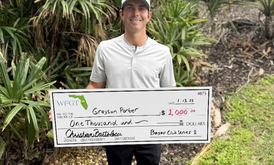 PORTER Notches 1st WFGT Win at the Bayou Club!